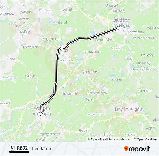 RB92 Train Line Map