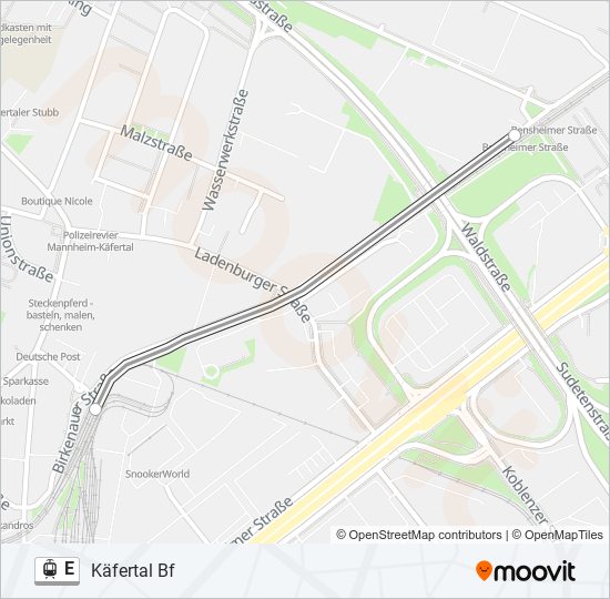 E light rail Line Map