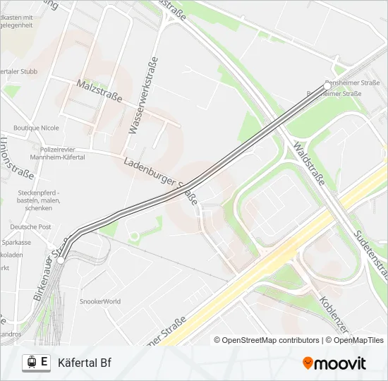E Light Rail Line Map