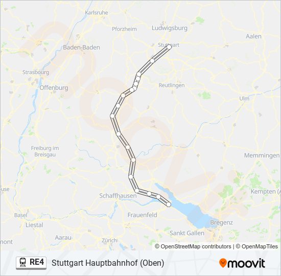 RE4 train Line Map