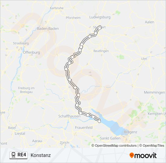 RE4 Train Line Map