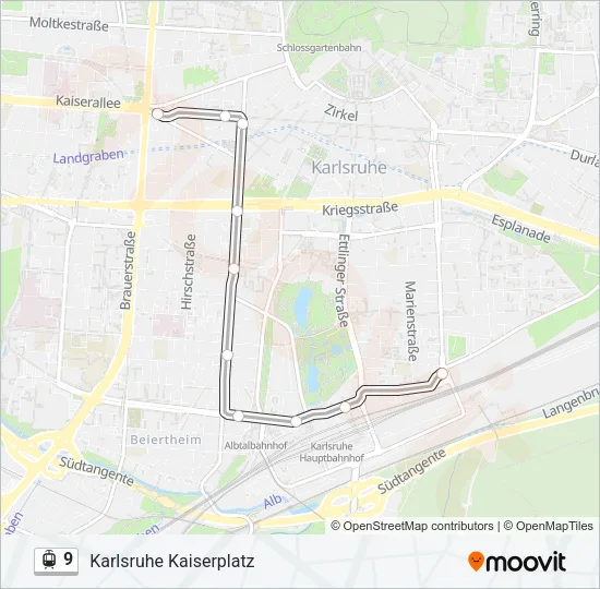 9 Light Rail Line Map