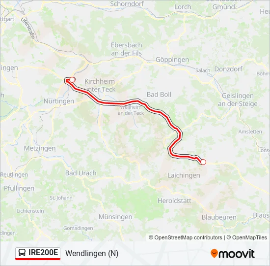 IRE200E Bus Line Map