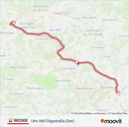 IRE200E Bus Line Map