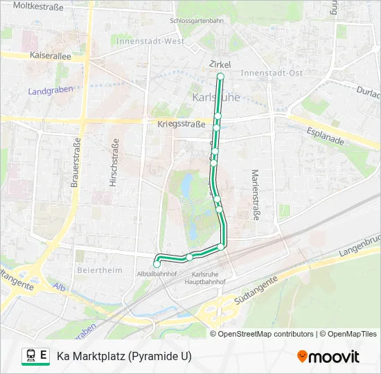 E Train Line Map