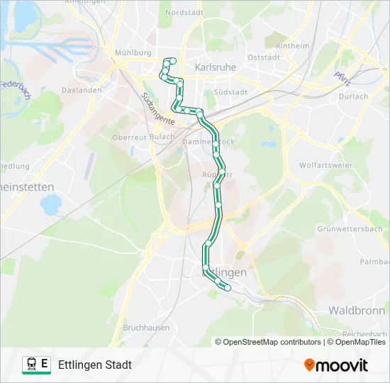 E Train Line Map