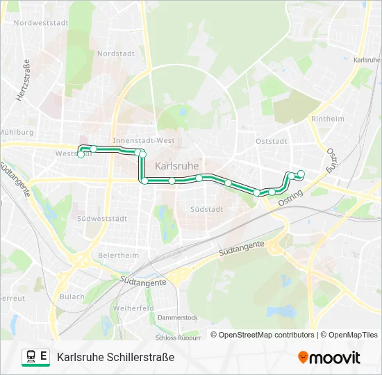E Train Line Map