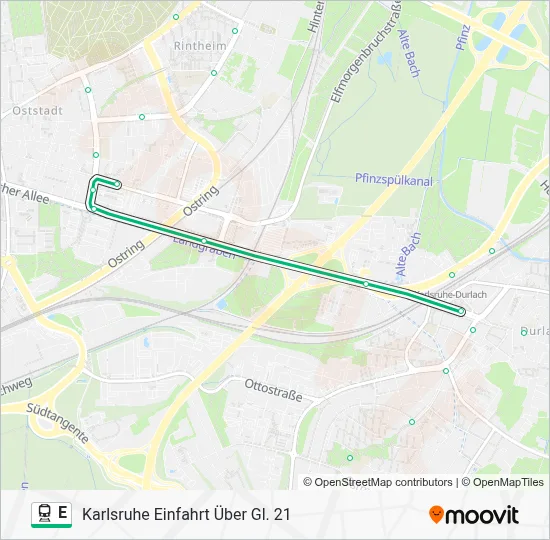 E Train Line Map