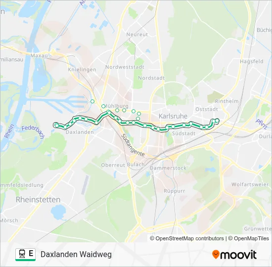 E Train Line Map
