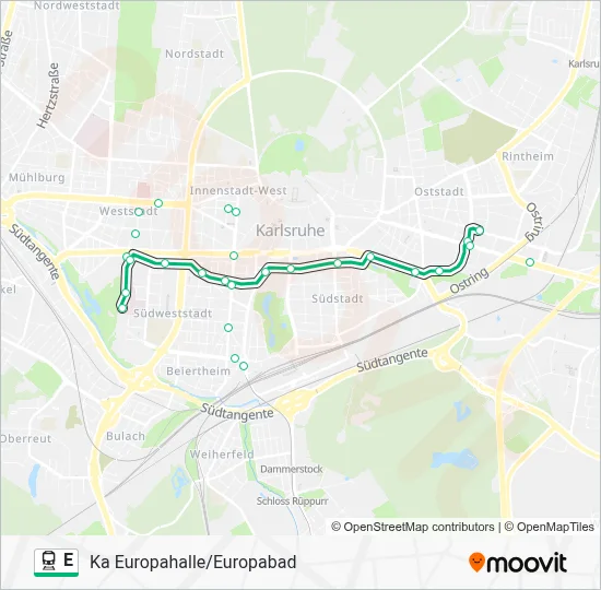 E Train Line Map