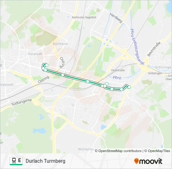 E Train Line Map