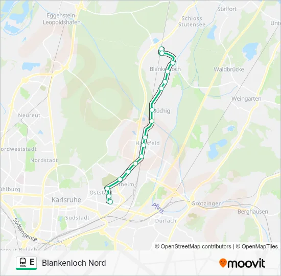 E Train Line Map