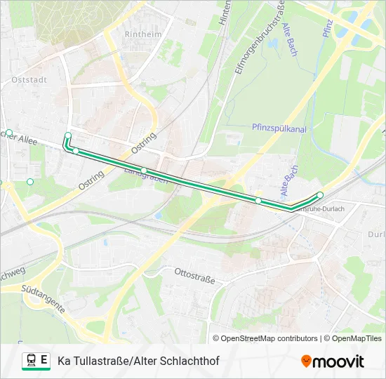 E Train Line Map