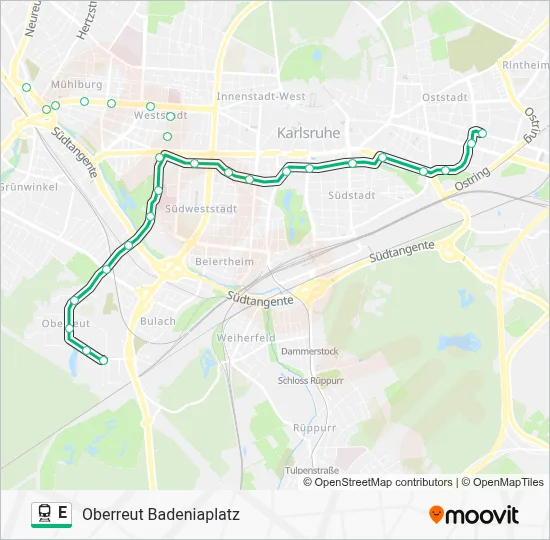 E Train Line Map