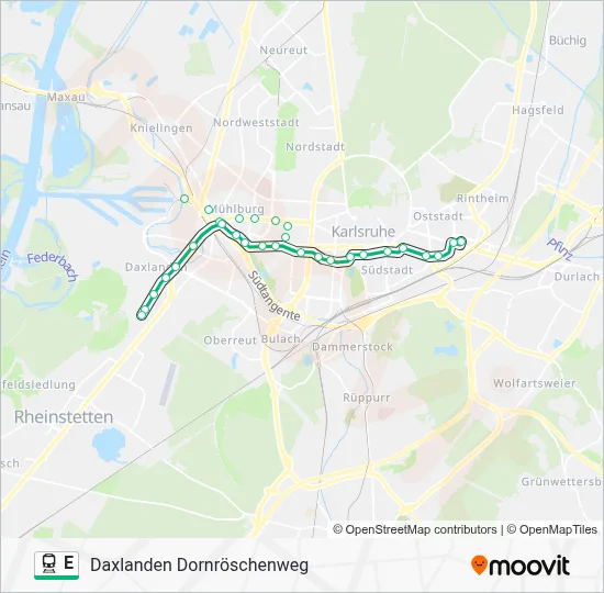 E Train Line Map