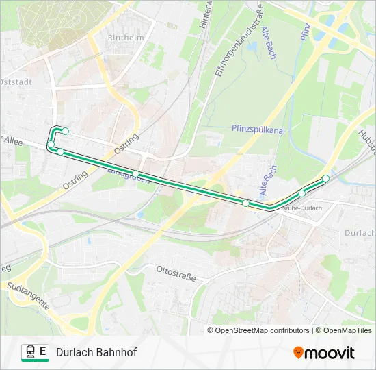 E Train Line Map