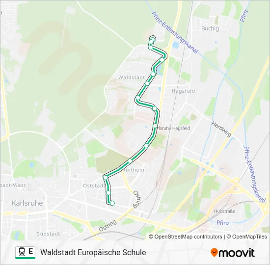 E Train Line Map