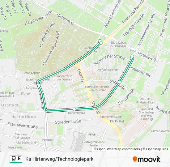 E Train Line Map