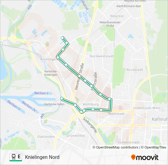 E Train Line Map