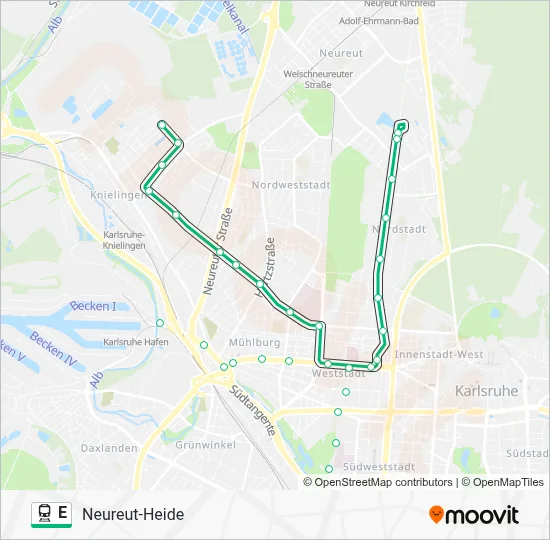 E Train Line Map