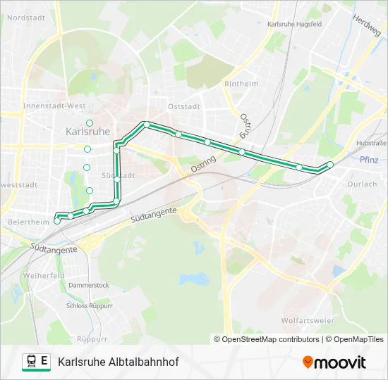E Train Line Map