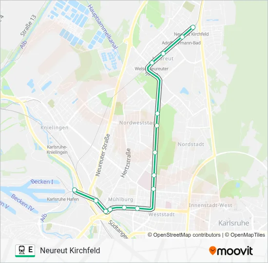 E Train Line Map