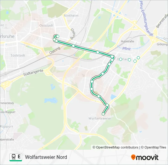 E Train Line Map