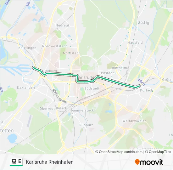 E Train Line Map