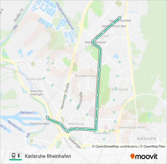 E Train Line Map