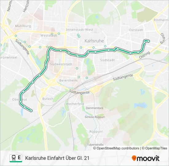 E Train Line Map