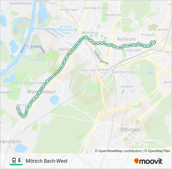 E Train Line Map