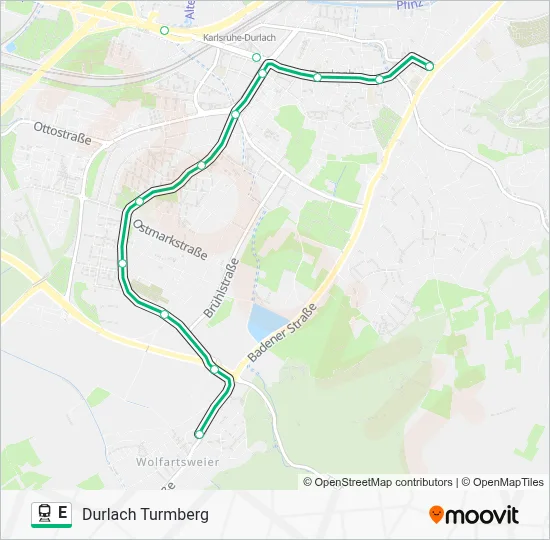 E Train Line Map