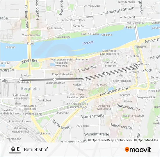 E Light Rail Line Map