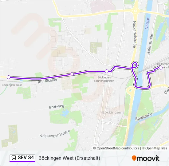SEV S4 Bus Line Map