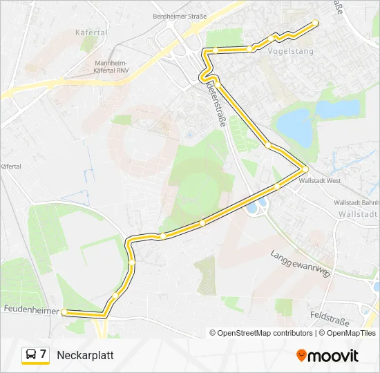 7 Bus Line Map