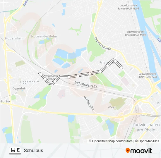 E Bus Line Map