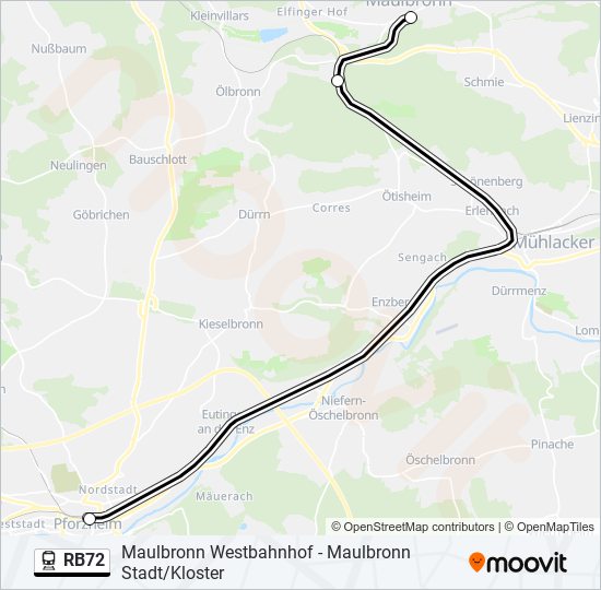RB72 Train Line Map