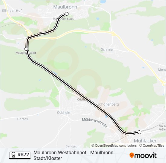 RB72 Train Line Map