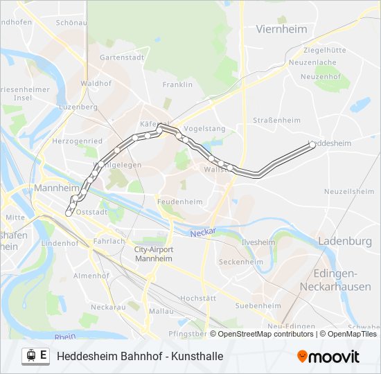 E light rail Line Map