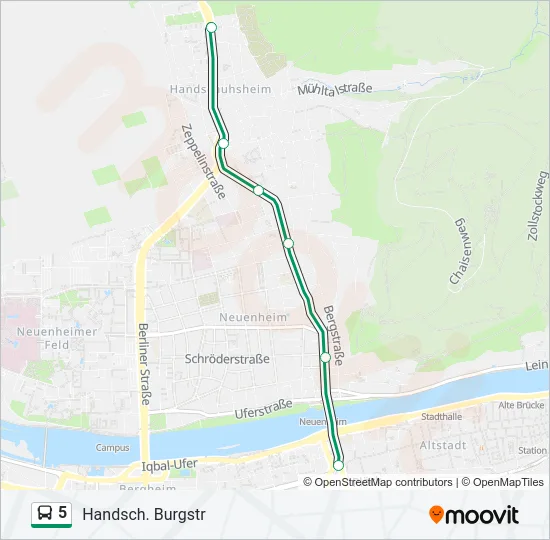 5 Bus Line Map