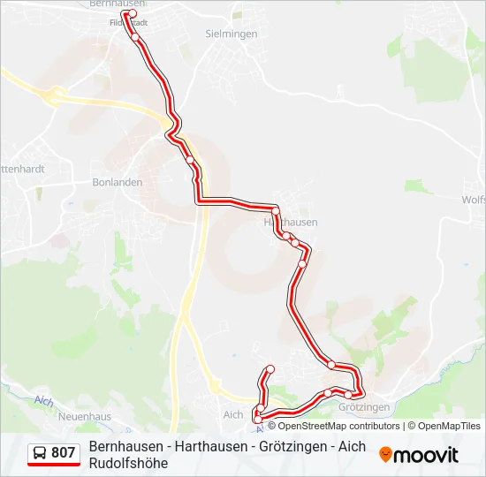 807 Bus Line Map