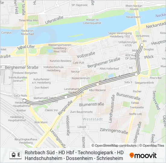 E Light Rail Line Map