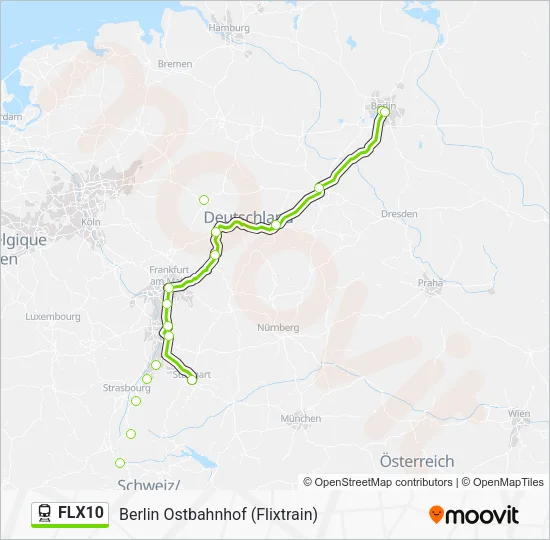 FLX10 Train Line Map