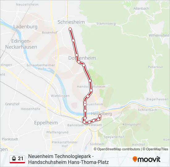 21 Light Rail Line Map