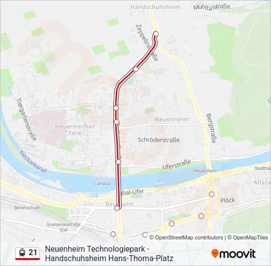 21 Light Rail Line Map