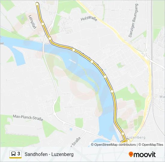 3 Bus Line Map