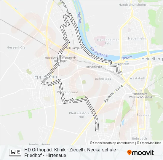 E Bus Line Map