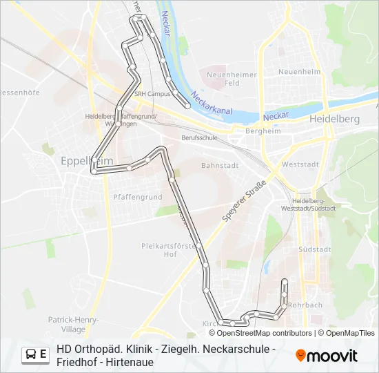 E Bus Line Map