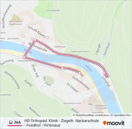 36A Bus Line Map