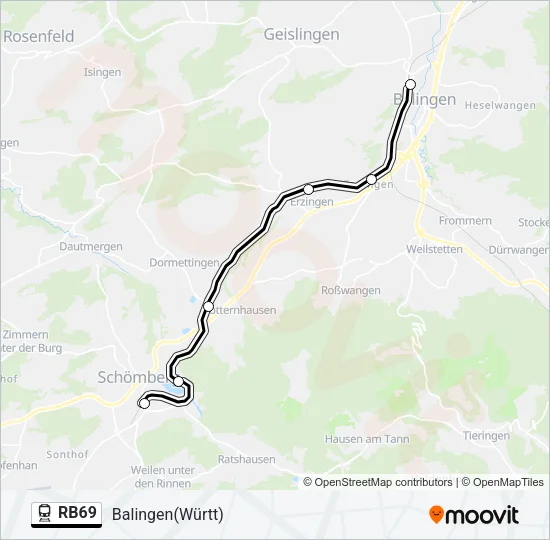 RB69 Train Line Map